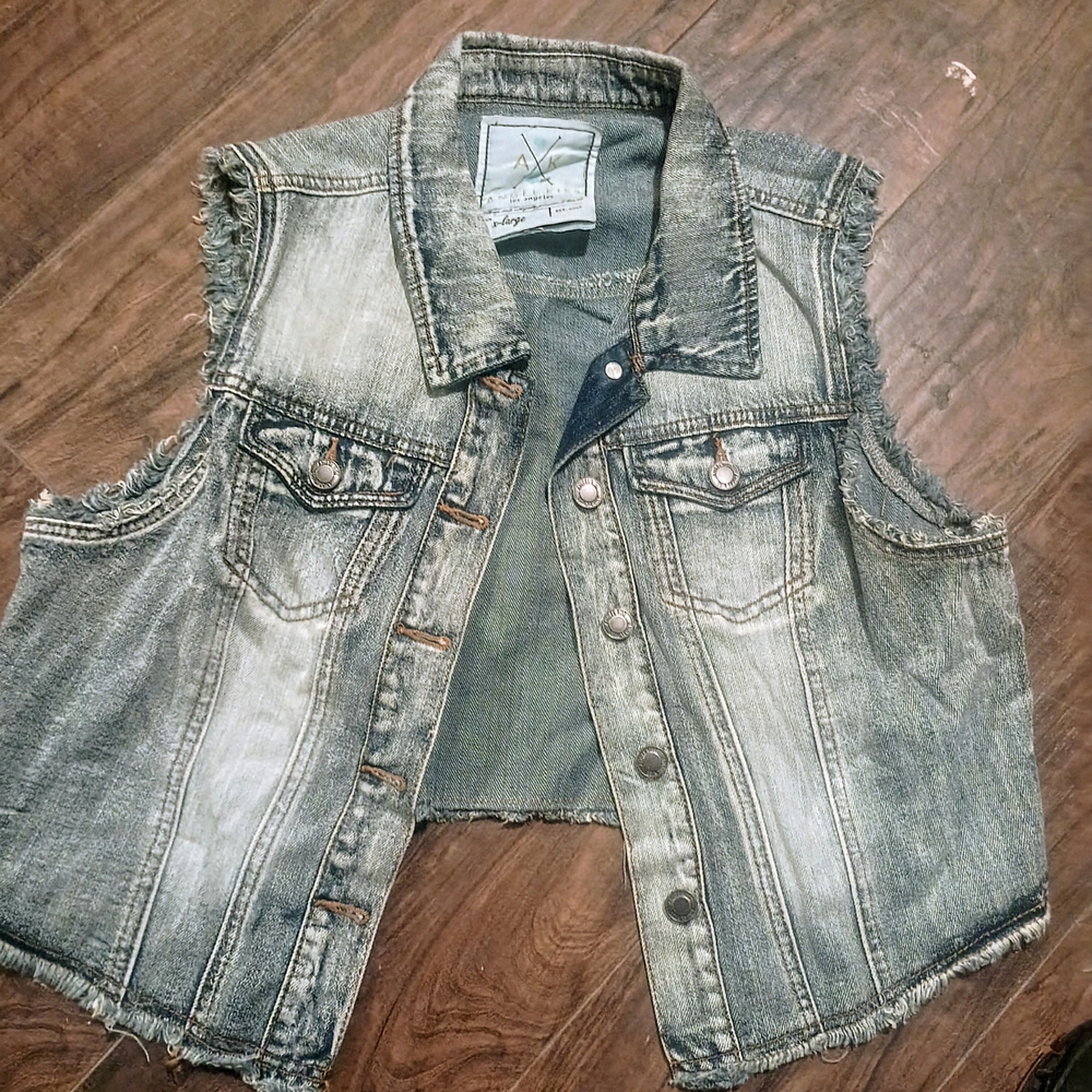 Angel Kiss Gray Denim Vest